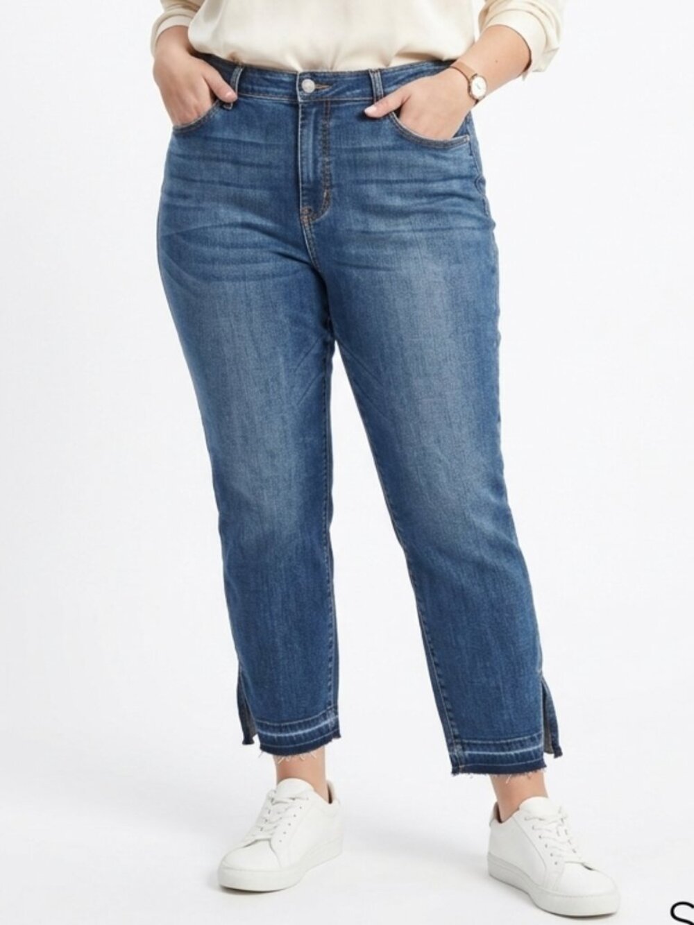 Judy Blue Jeans High Rise Skinny Released Hem Blue 24W NWT